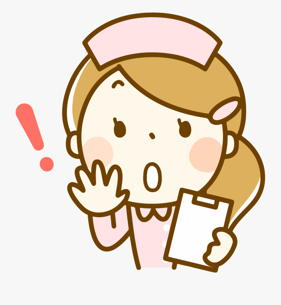 Alarmed Nurse - Nursing, Transparent Clipart