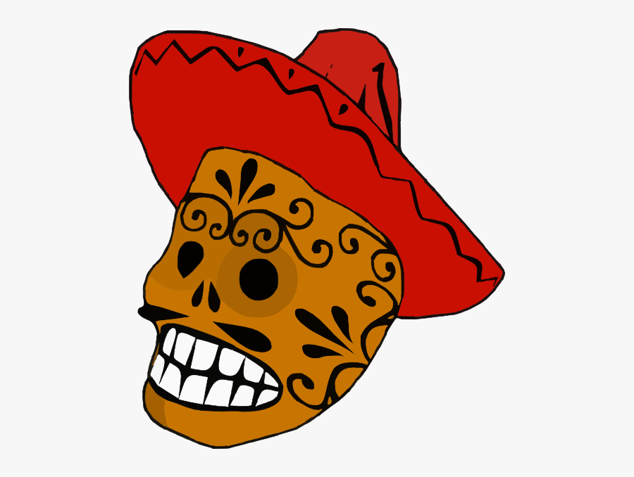 Clipart Skull Borders - Mexican Clipart Black And White, Transparent Clipart