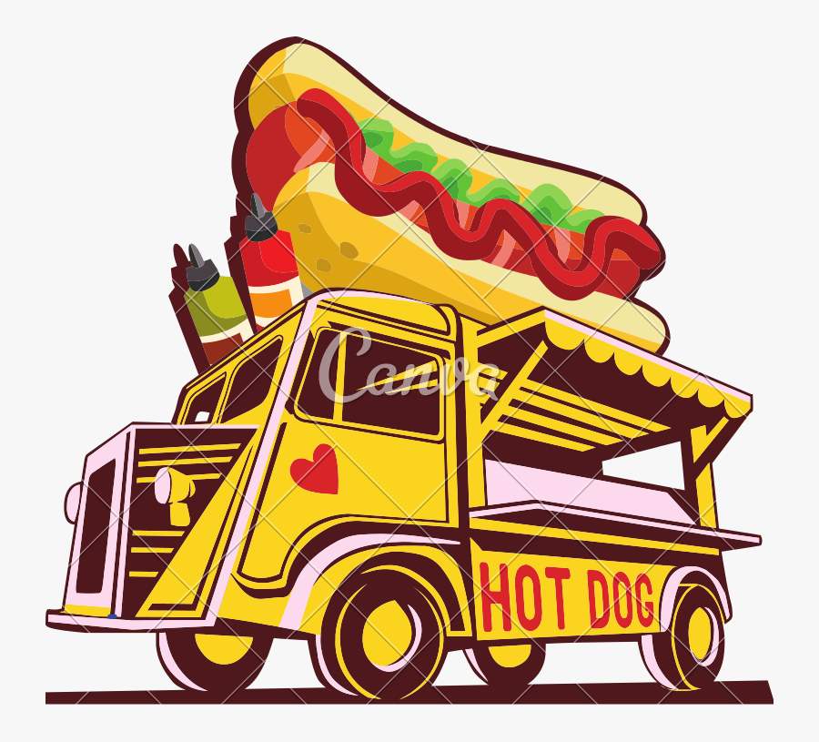 Food Truck Hotdog - Logo Food Truck Vector, Transparent Clipart
