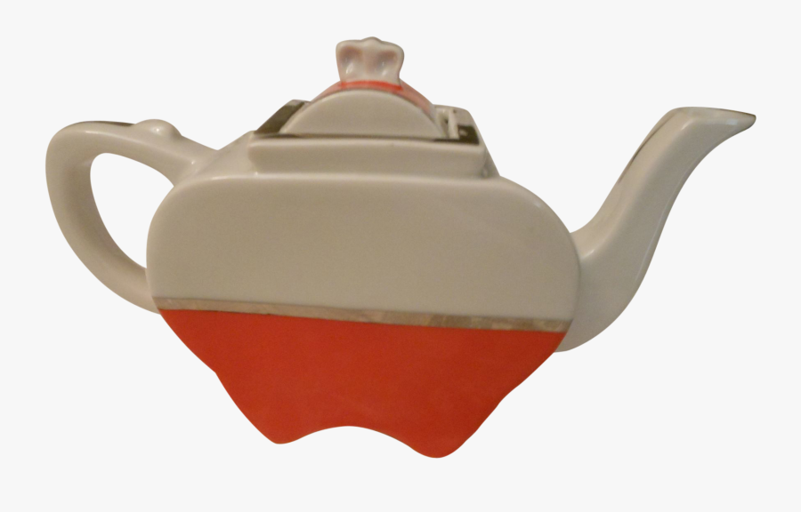 Art Deco Fraunfelter Teapot Red Teapots Probably Clipart - Teapot, Transparent Clipart