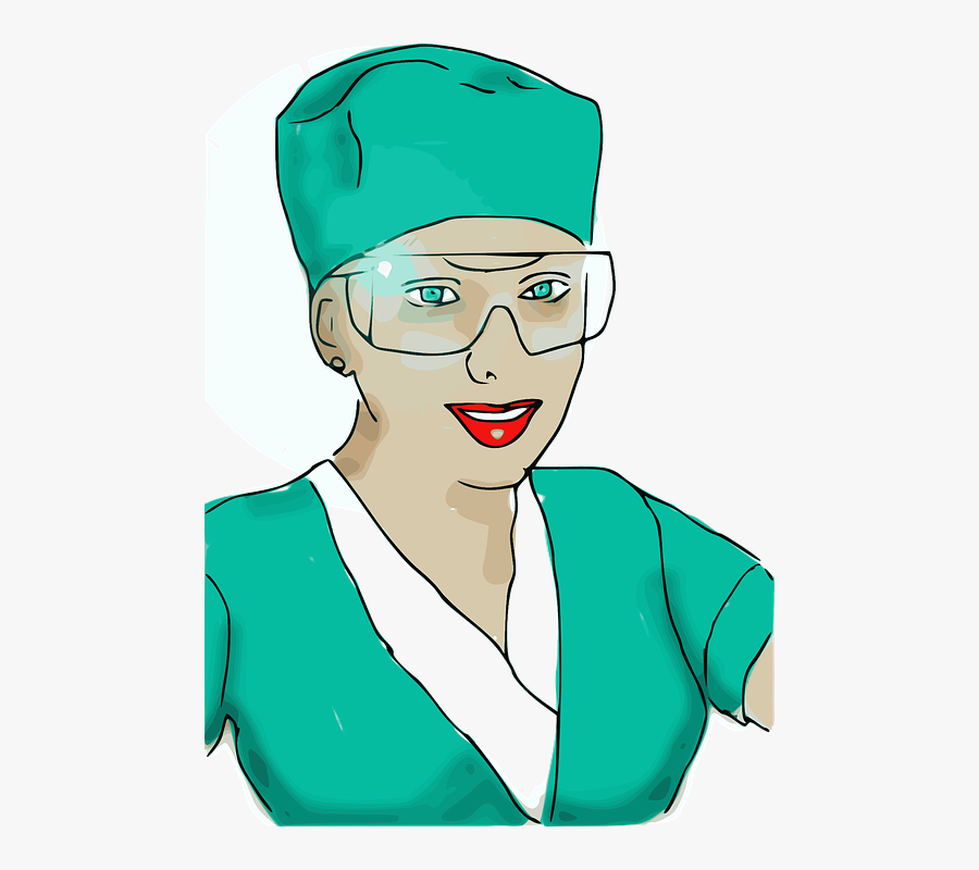 Scrub Nurse Cartoon, Transparent Clipart