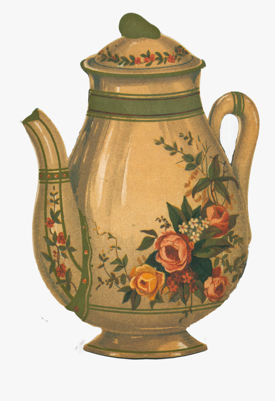 Victorian Teapot Element By - Victorian Vintage Tea Cup Clip Art, Transparent Clipart