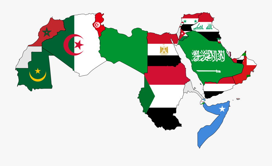 Pix For World Map Clipart - Middle East And North Africa Flags, Transparent Clipart