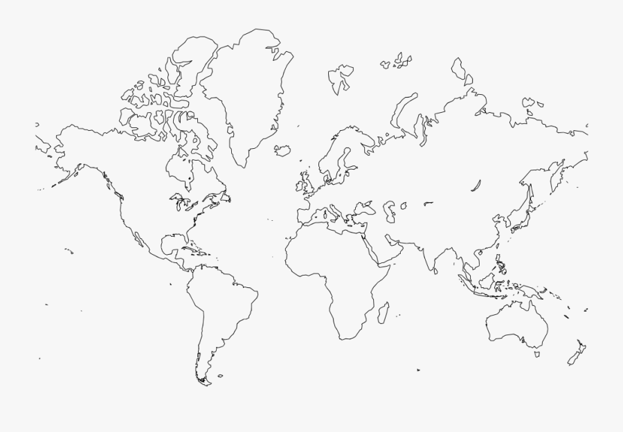 World Map - Map Of The World No Borders, Transparent Clipart