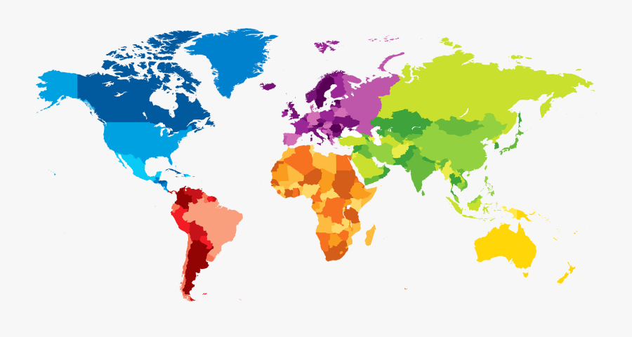 World Map Png - Map Of The World Unlabelled, Transparent Clipart