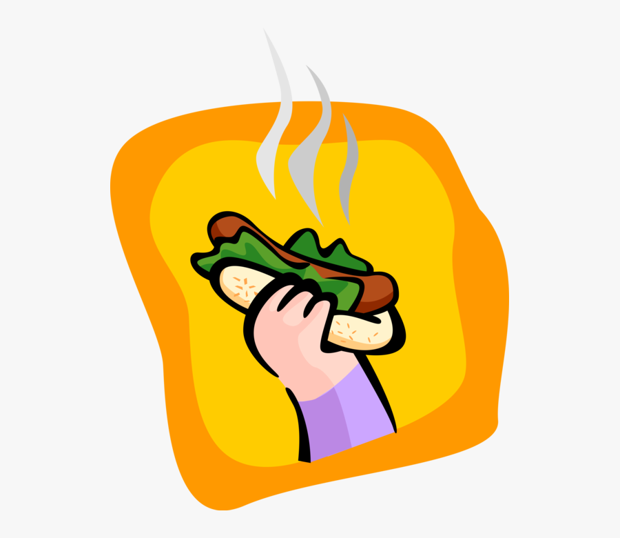 Vector Illustration Of Cooked Hot Dog Or Hotdog Frankfurter, Transparent Clipart