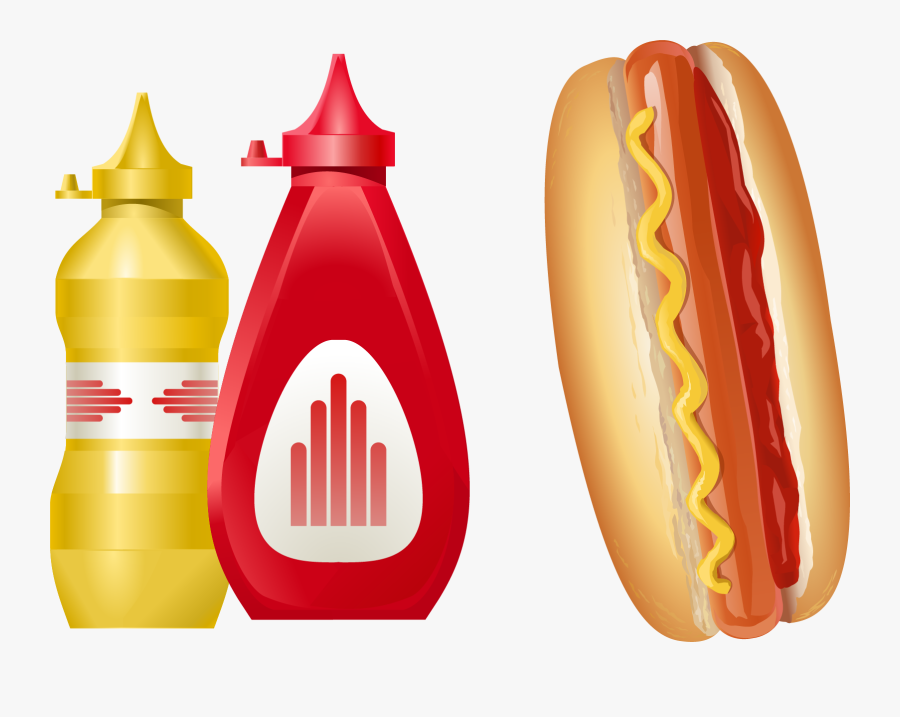 Ketchup Clipart Juice Bottle - Vector Junk Foods Png, Transparent Clipart