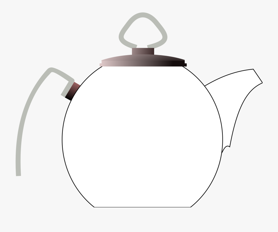 Kettle Clipart Black And White - Teapot, Transparent Clipart