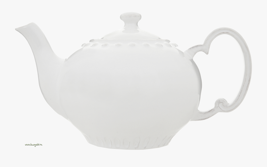 Tea Kettle Png Image - White Teapot Transparent Background, Transparent Clipart