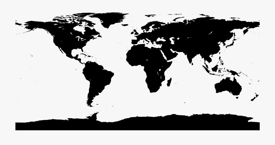 World Map Blank Equirectangular, Transparent Clipart