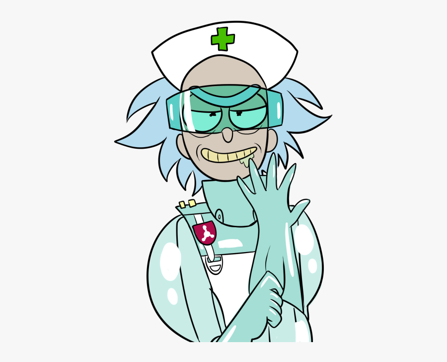 Clip Art Nurse Drawing - Rick And Morty Nurse Rick, Transparent Clipart