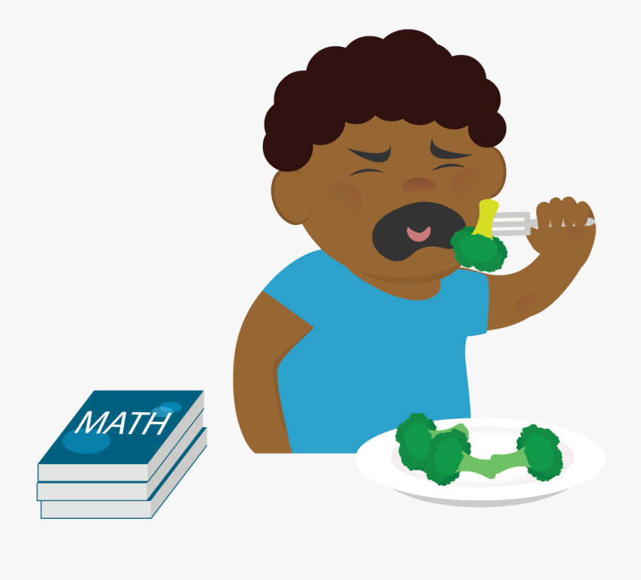 Png Royalty Free Library Broccoli Clipart Kid - Boy Eating Broccoli Cartoon, Transparent Clipart