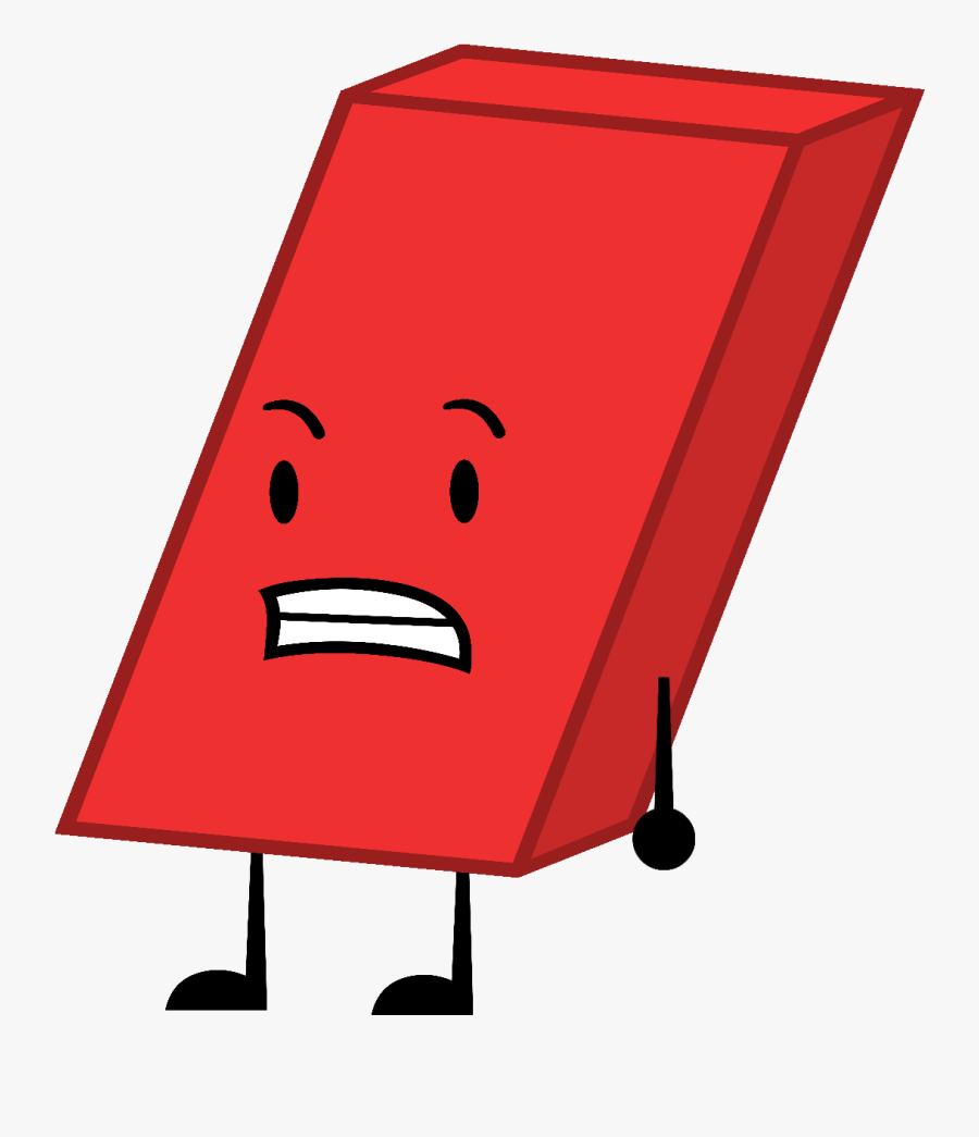 Eraser As Blocky - Bfdi Red Eraser, Transparent Clipart