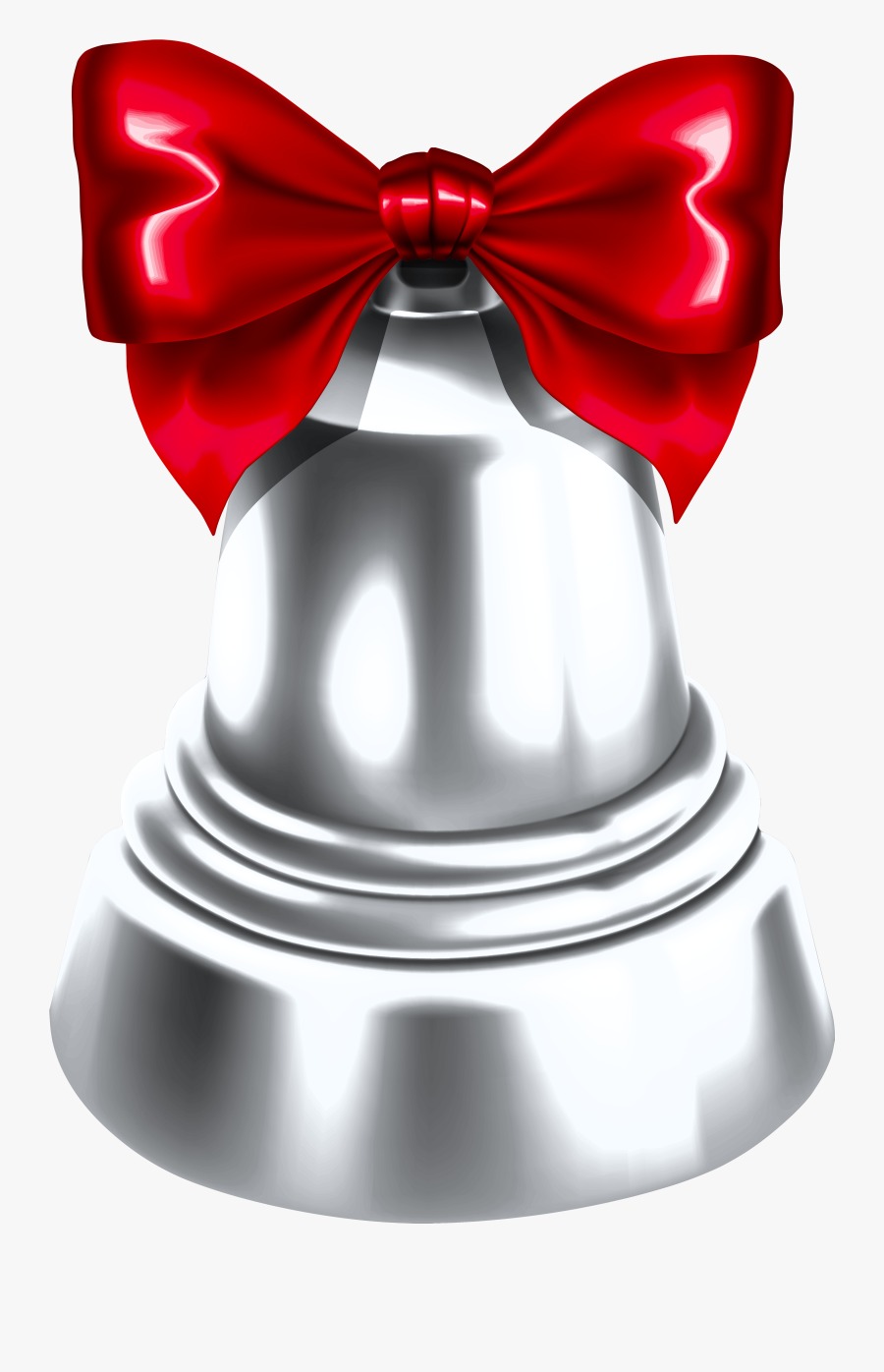Christmas Silver Bell Png Clipart Image - Silver Christmas Bells Png, Transparent Clipart