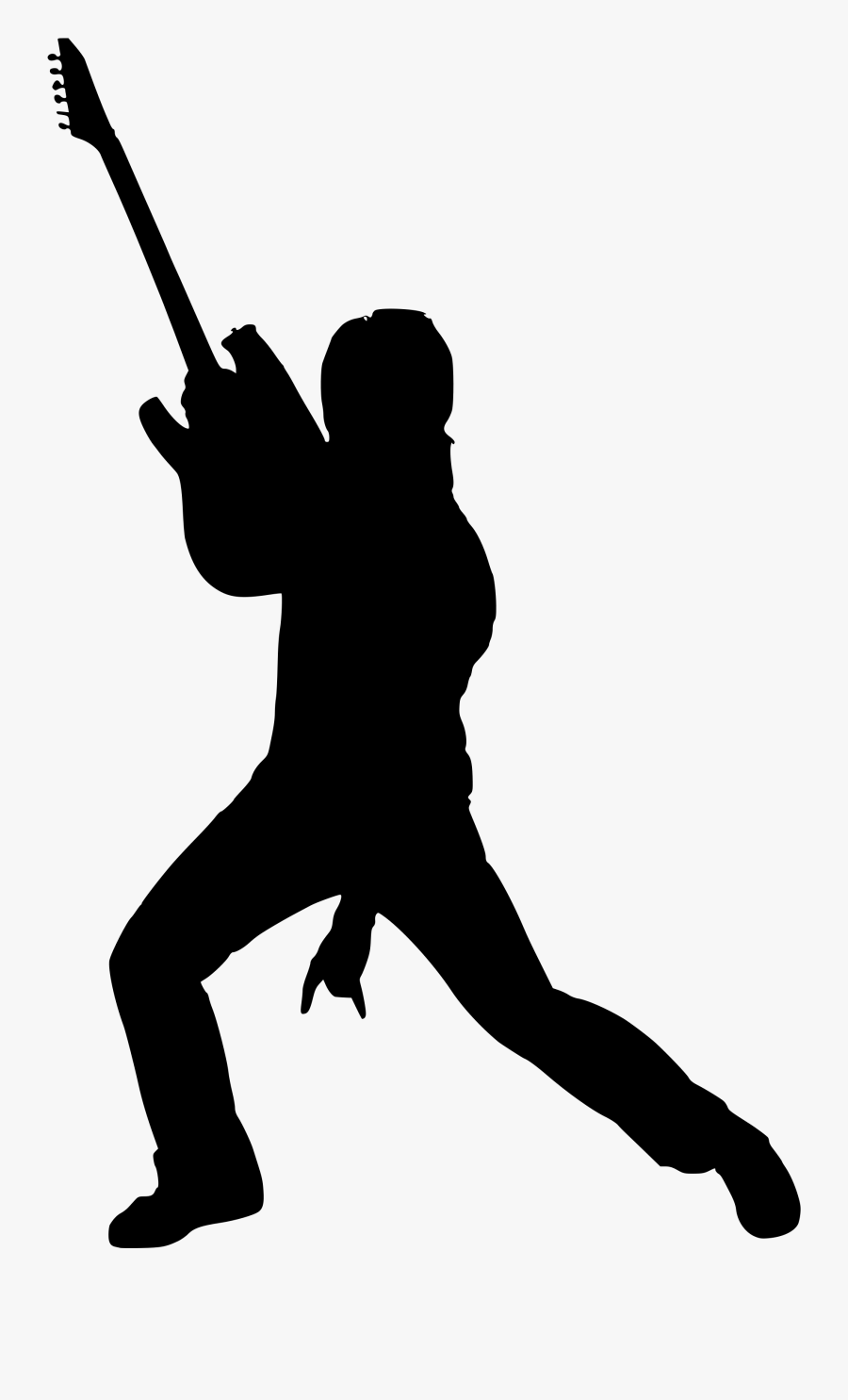 Rock Band Silhouette Transparent Clipart Free Download - Rock Star Silhouette Png, Transparent Clipart