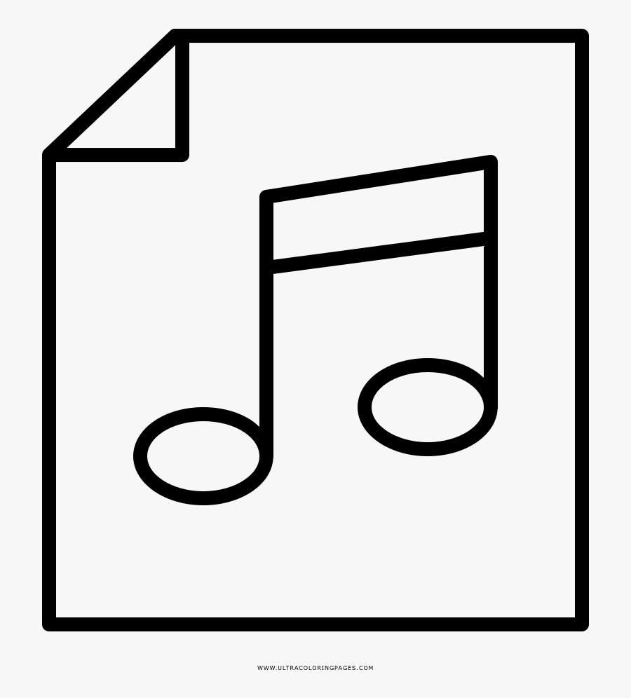 Music Note Coloring Pages - Musical Note, Transparent Clipart