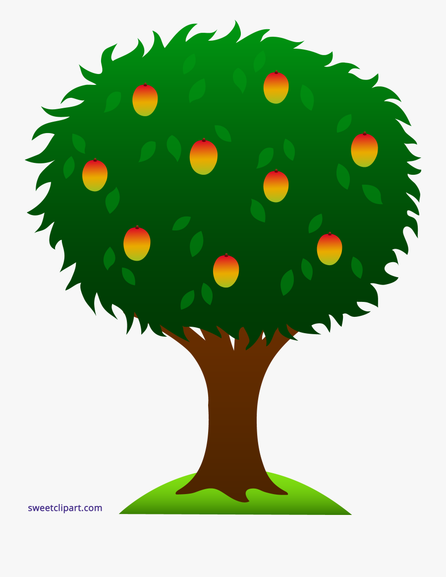 Freeuse Library Broccoli Clipart Cute - Simple Mango Tree Drawing, Transparent Clipart