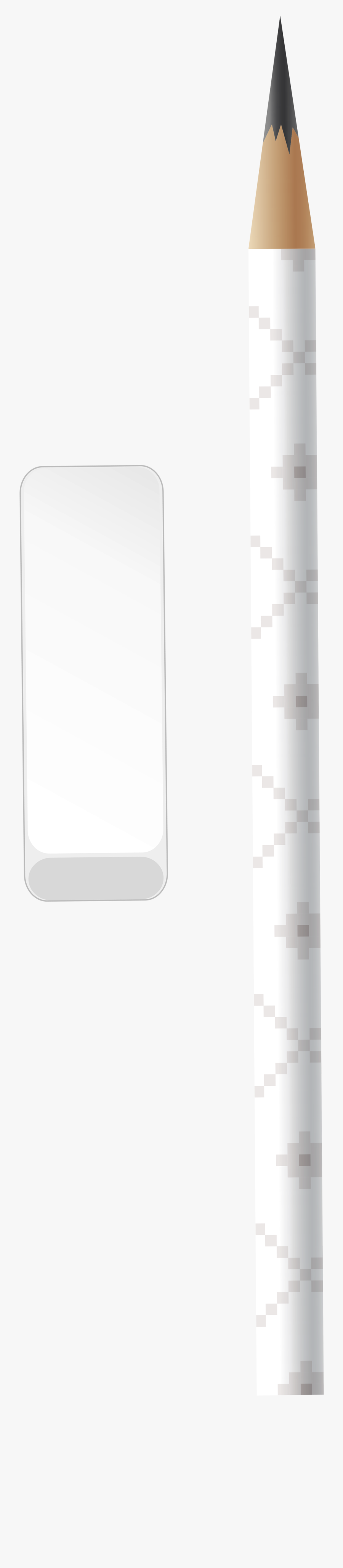 White Pencil And Eraser Png Clip Art - Label, Transparent Clipart