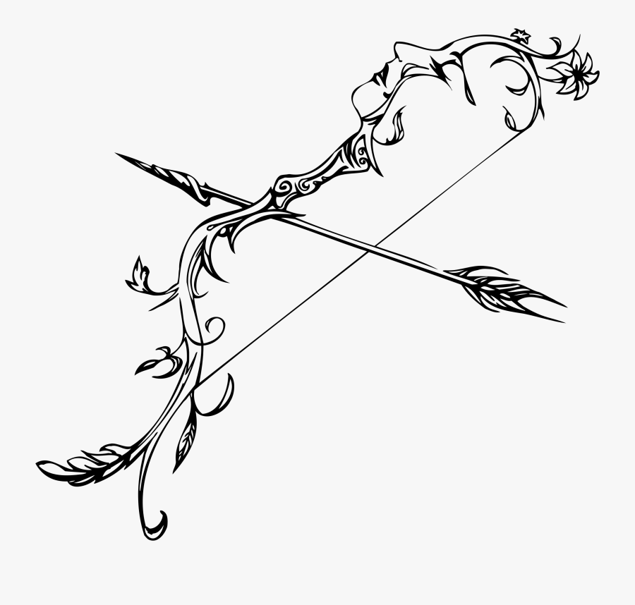 Cross Arrows Clipart - Drawing Bow And Arrow, Transparent Clipart