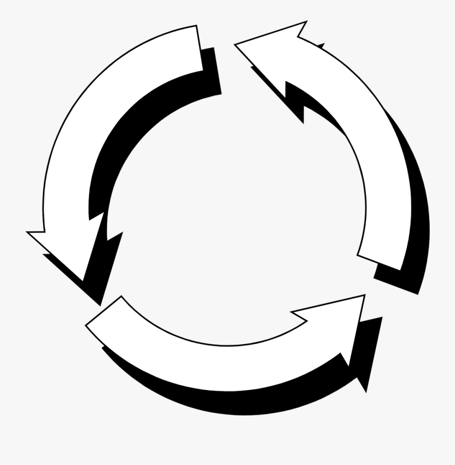 Svg Black And White Download Circle Of Arrows Clipart - Circle With Arrows Transparent Background, Transparent Clipart