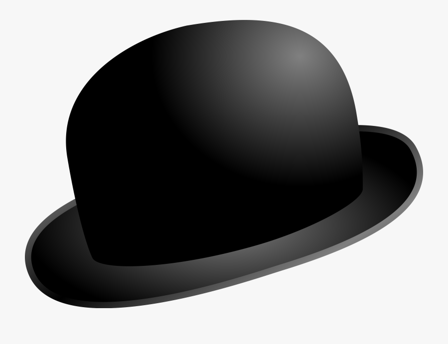 Baseball Clipart Black - Black Bowler Hat Cartoon, Transparent Clipart