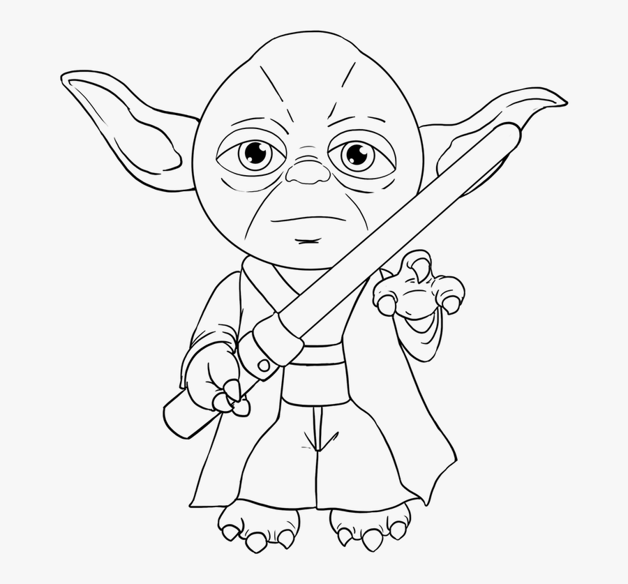 Drawing Yoda Chalk Transparent Png Clipart Free Download - Yoda Easy Face Drawing, Transparent Clipart