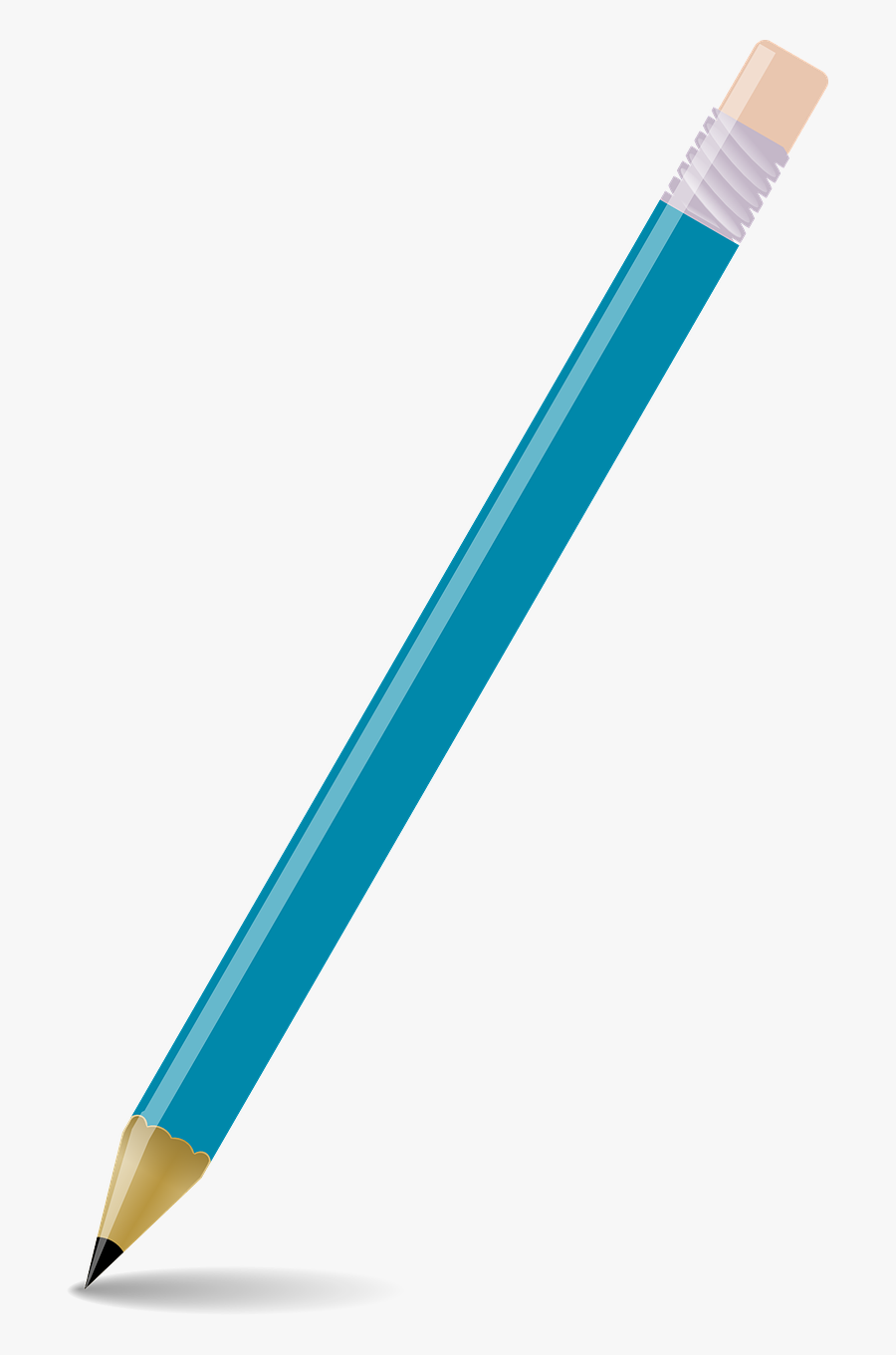 Vector Graphic Pencil School Blue Eraser Draw, Transparent Clipart