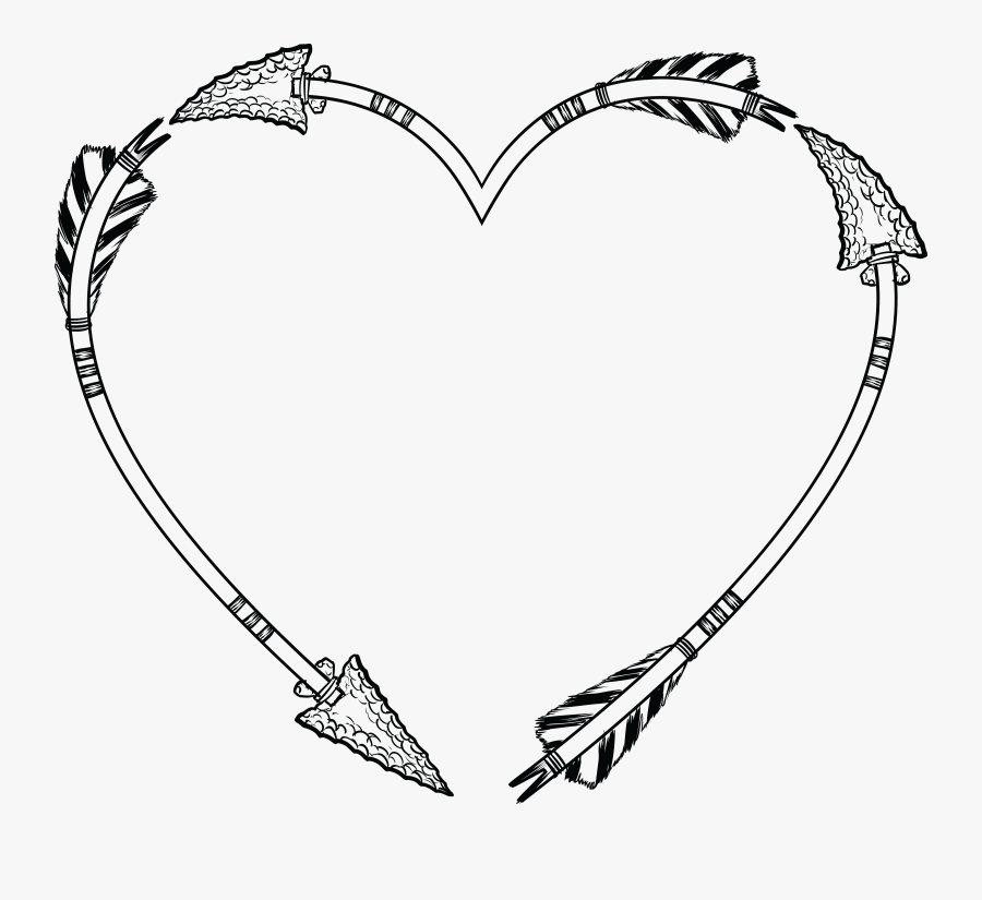 Clipart Arrow Frame Graphics - Heart Frame White Png, Transparent Clipart
