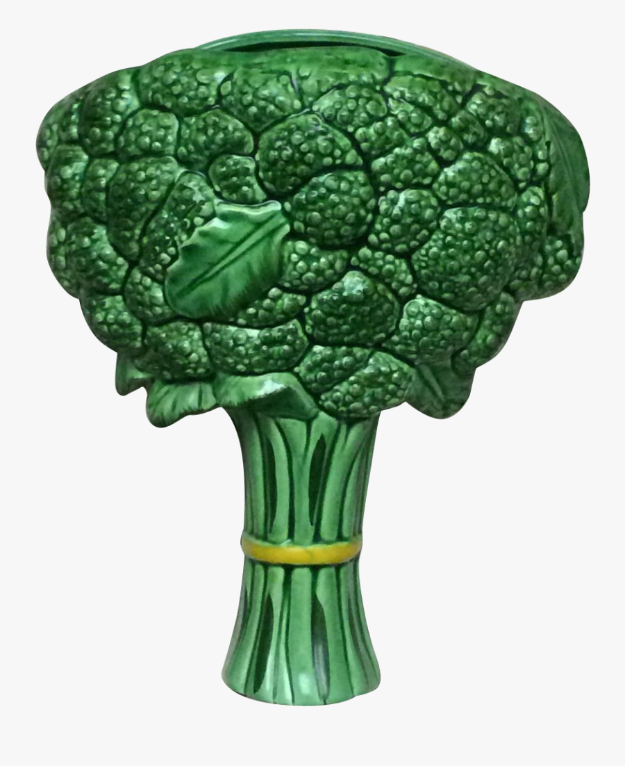 Vintage Bright Green Broccoli Ceramic Wall Pocket - Broccoli, Transparent Clipart