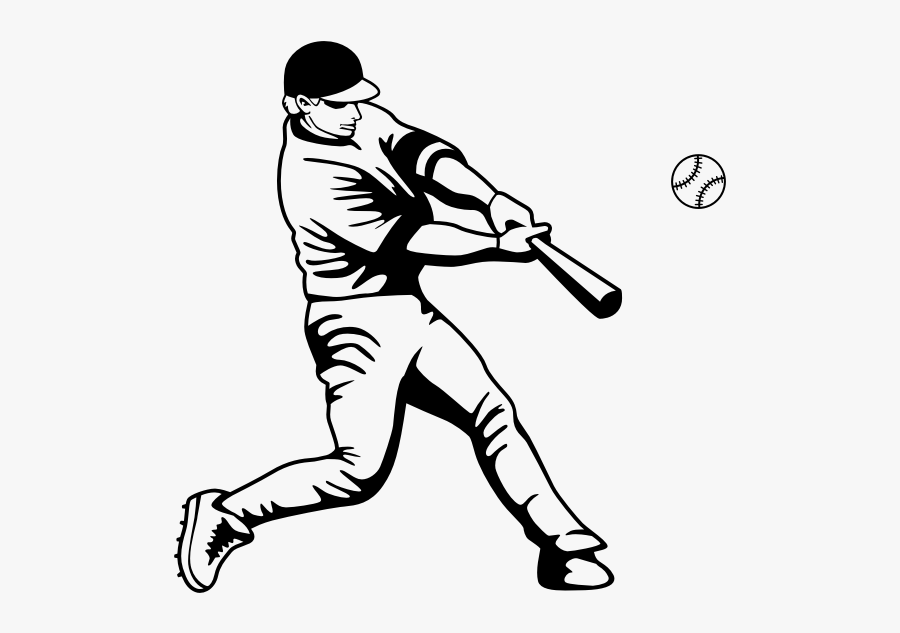 Baseball Clipart Hitting - Hit Clipart Black And White , Free