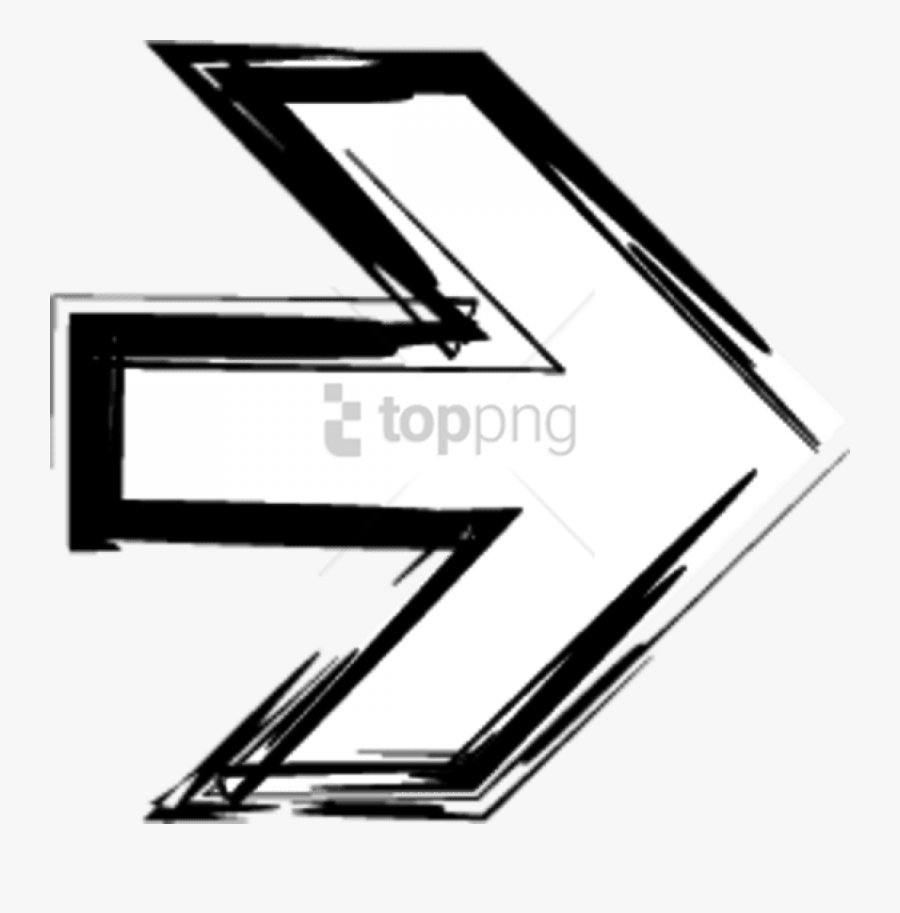 Clipart Arrow Sketch - White Sketch Arrow Png, Transparent Clipart