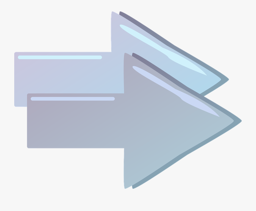 Arrows, Right, Forward, Double, Next - Two Arrows Pointing The Same Way, Transparent Clipart