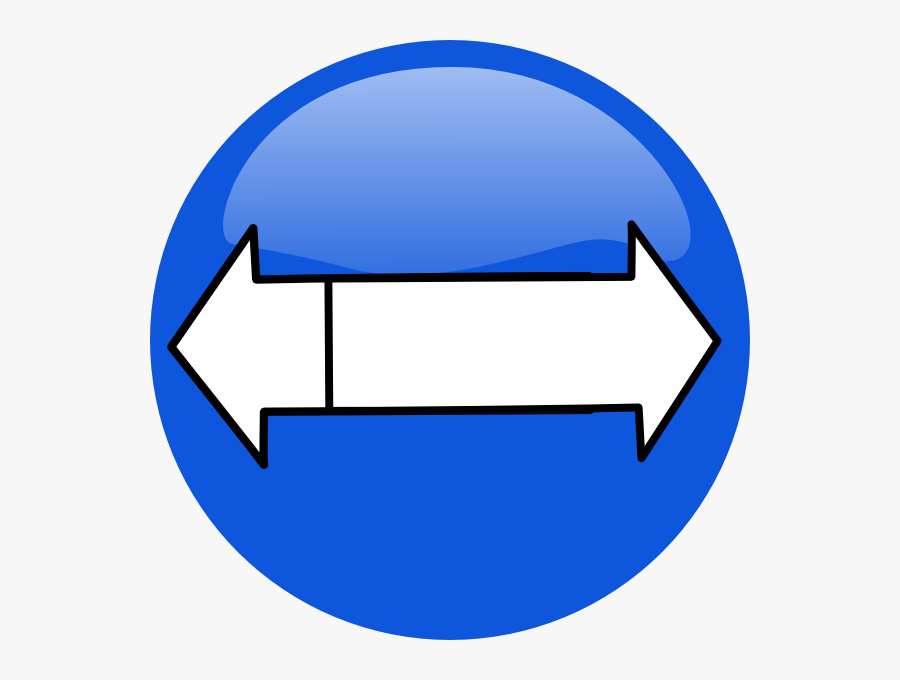 Blue Bidirectional Arrows Svg Clip Arts - Circle, Transparent Clipart