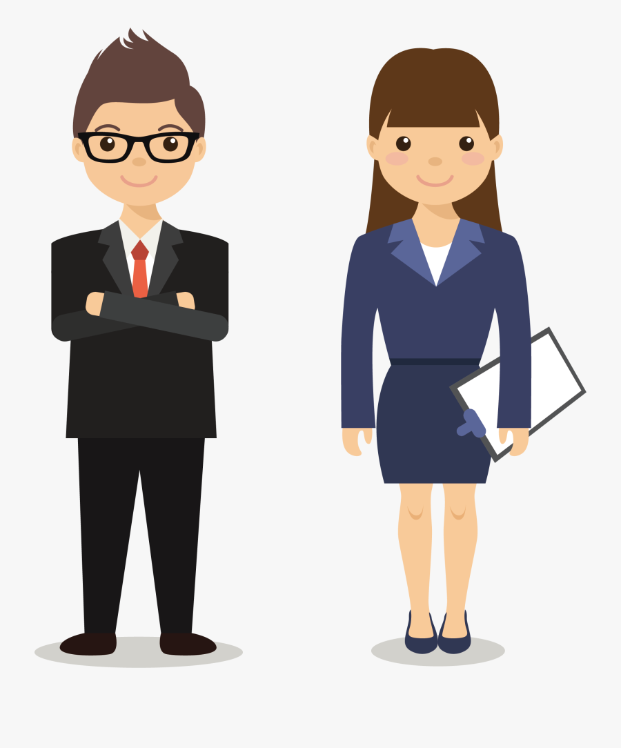 Vector Illustrator Lawyer Couple Euclidean Computer - Cartoon Lawyer Png, Transparent Clipart