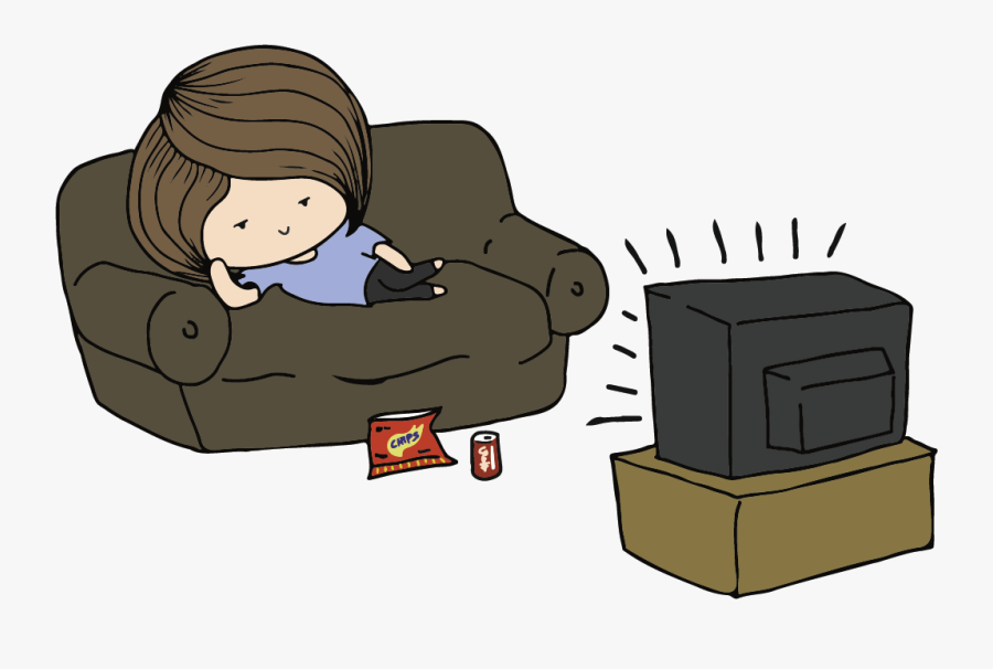 Are You A Victim - Watching Tv All Day Cartoon, Transparent Clipart