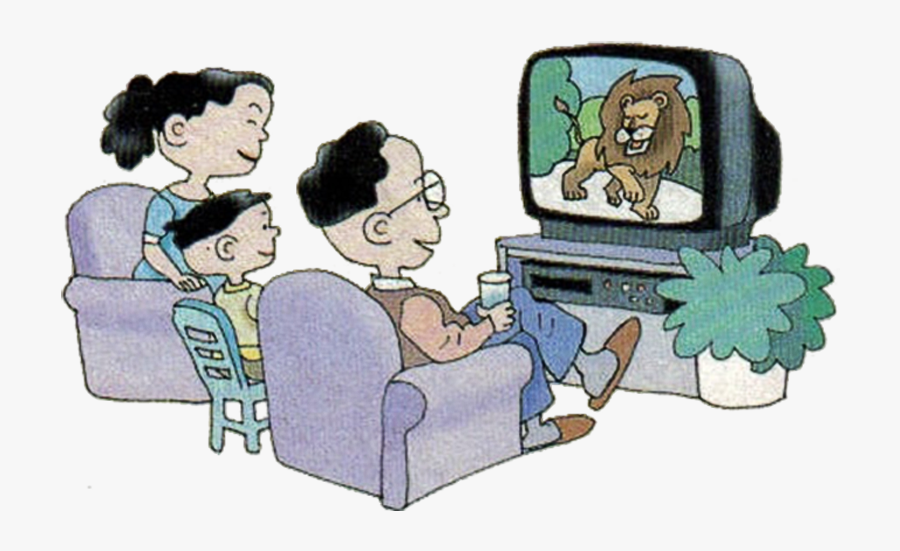 Clip Art Family Watching Tv Clipart - Png รูป การ์ตูน ดู ทีวี, Transparent Clipart