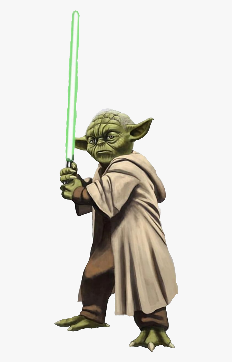 Starwars Jediknight Master Yoda Lightsaber Freetoedit - Yoda, Transparent Clipart