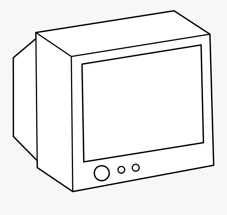 Watching Tv Clipart Black And White - Printable Images Of Television, Transparent Clipart