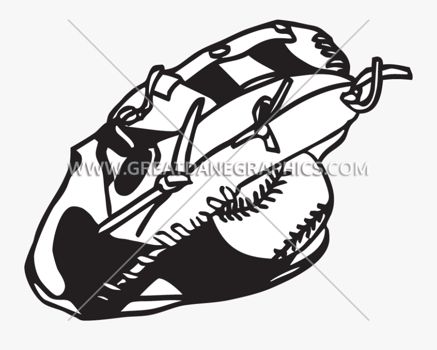 Glove Production Ready Artwork For T Shirt - Baseball Glove, Transparent Clipart
