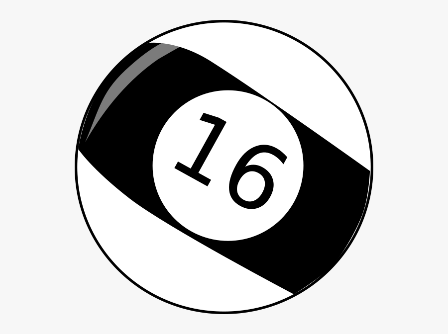 Sixteen Billiard Ball Clip - Billiard Ball Number 16, Transparent Clipart