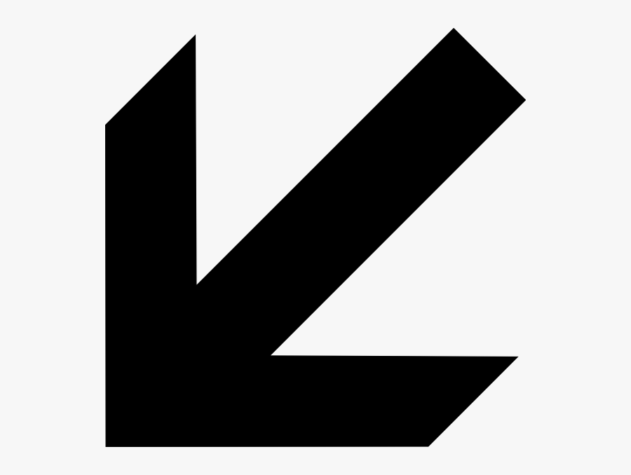 Free Vector South West Arrow Clip Art - Arrow Down Left Png, Transparent Clipart