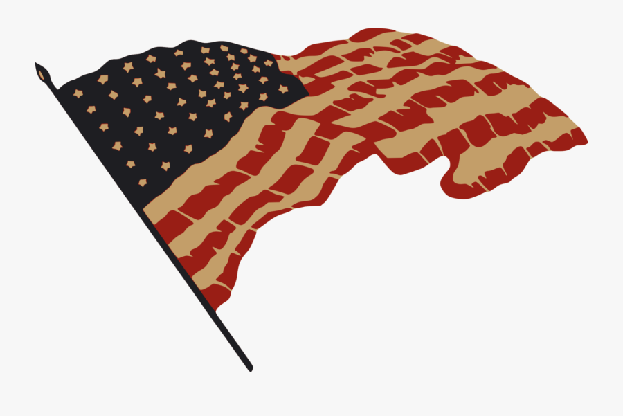 Red,united States,independence Day - American Flag Drawing Transparent Background, Transparent Clipart