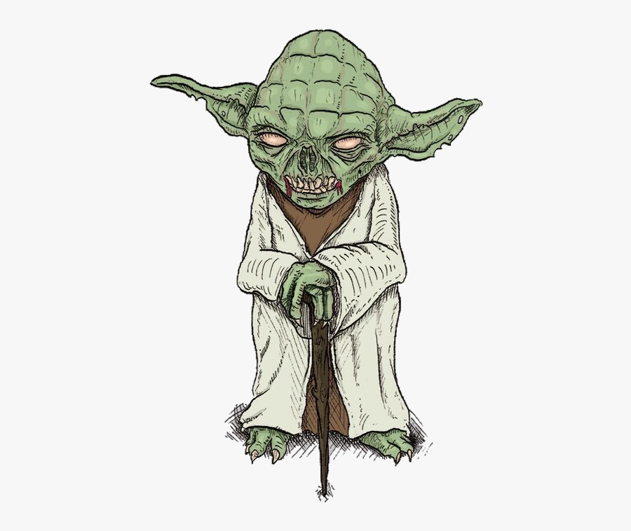 #yoda #starwars #zombie #freetoedit - Diseños De Zombies Caricaturas, Transparent Clipart