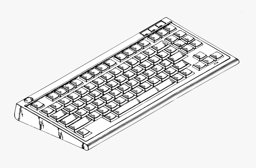 Computer Keyboard 2 - Keyboard Clipart Black And White, Transparent Clipart