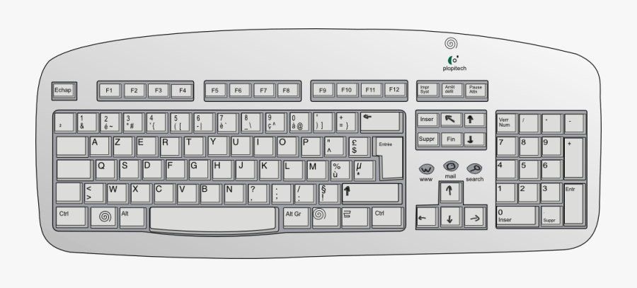 Clip Art Image Illustration - Computer Keyboard Clipart, Transparent Clipart