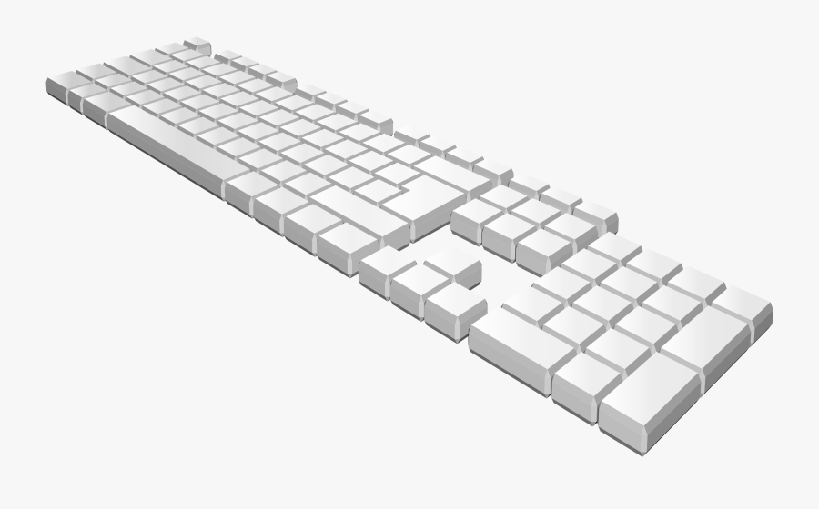 Keyboard Clipart Basic Computer - Keyboard Perspective, Transparent Clipart