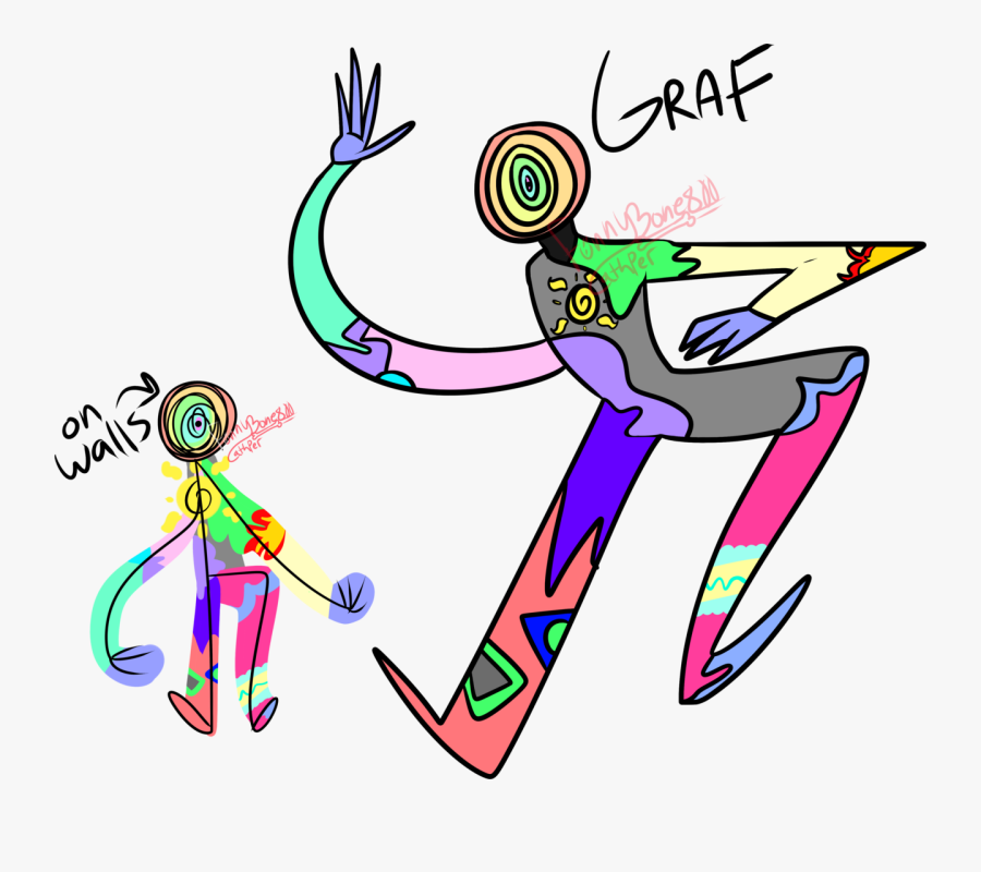 A Walking Talking Graffiti Art, Transparent Clipart