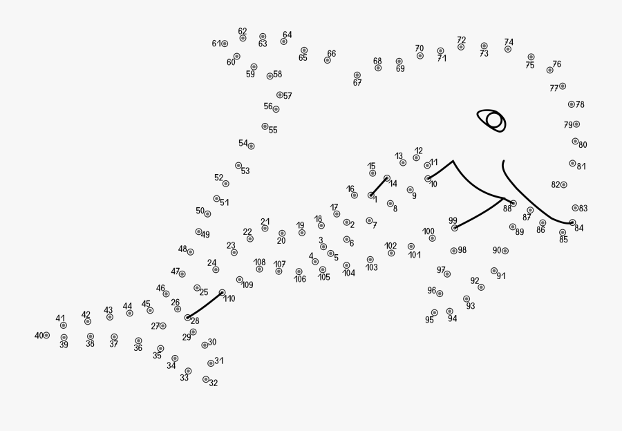 Number Image Dolphin Clip Arts - Dolphin Connect The Dots, Transparent Clipart