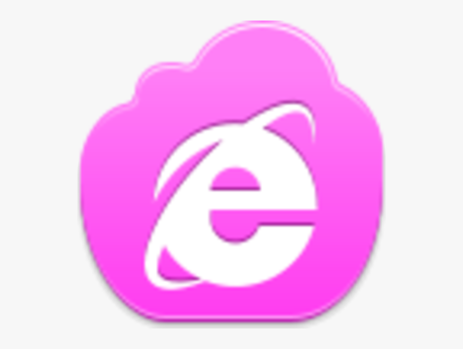 Pink Internet Explorer Icon, Transparent Clipart