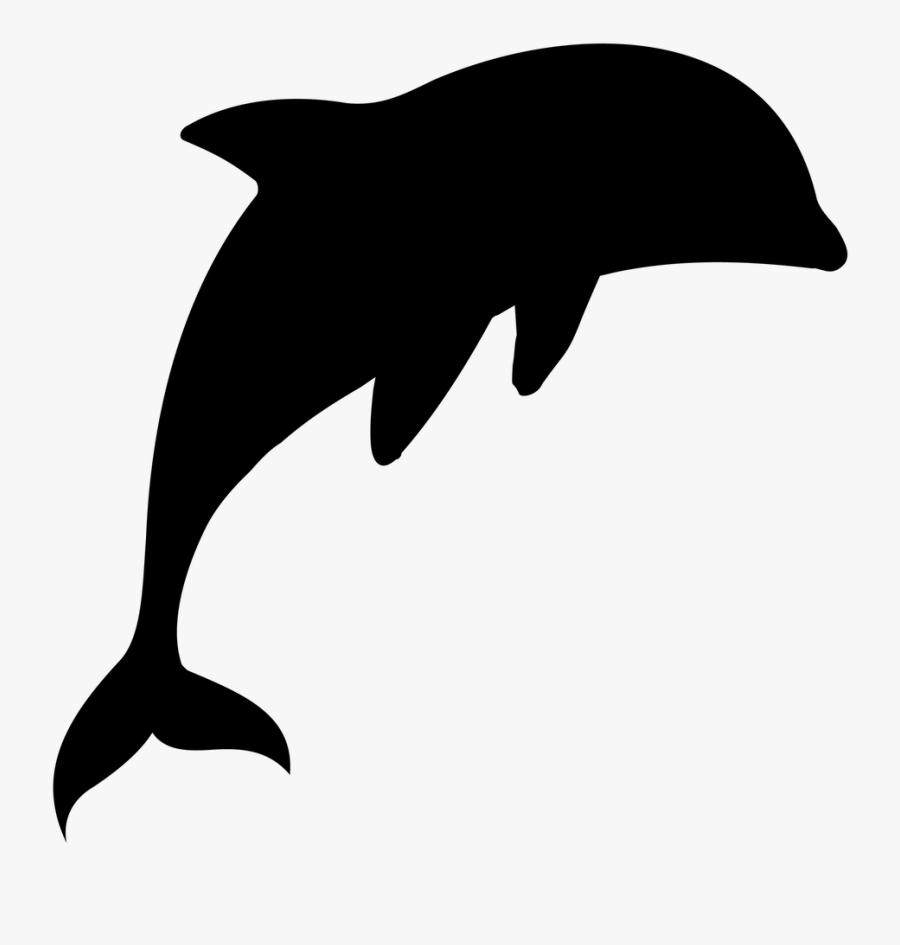 Animal Silhouette Dolphin, Transparent Clipart